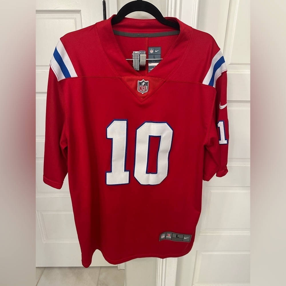 NFL Red New England Patriots #10 Mac Jones On Field Jersey Mens Large Stitched
